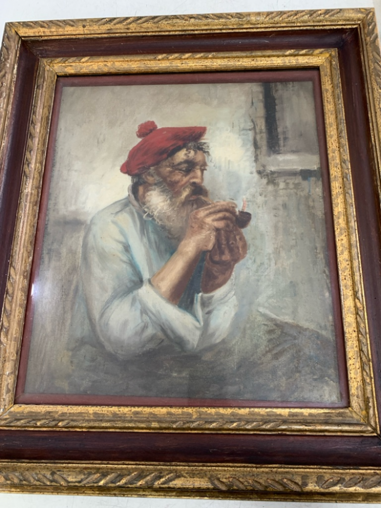 Mercatopoli QUADRO UOMO CON LA PIPA 54X60 W 1976 W