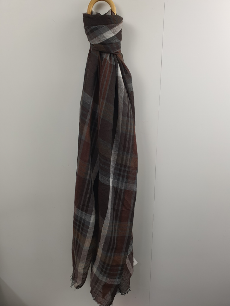 Mercatopoli Sciarpa Viscosa Color Tabacco Scozzese