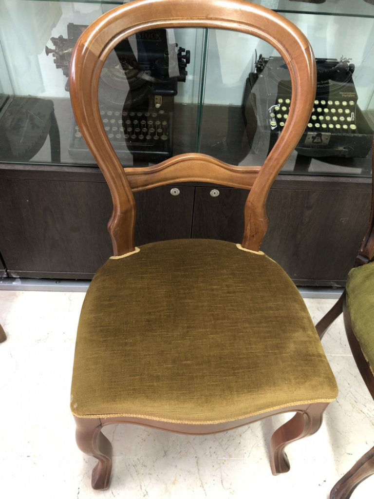 Mercatopoli Sedia Legno Cuscino Verde