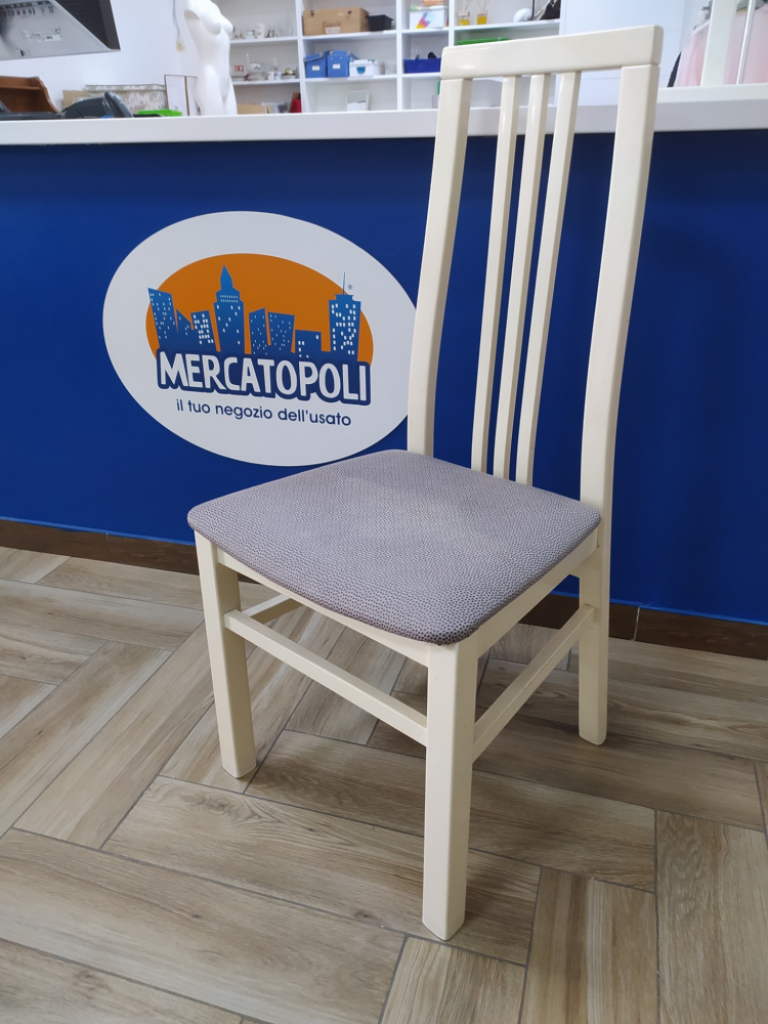 Mercatopoli Sedia Legno Seduta Imbottita