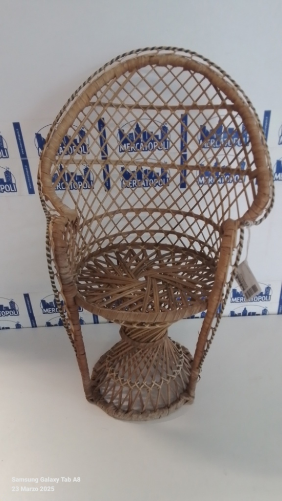 Mercatopoli Sedia Piccola Midollino X Bambola