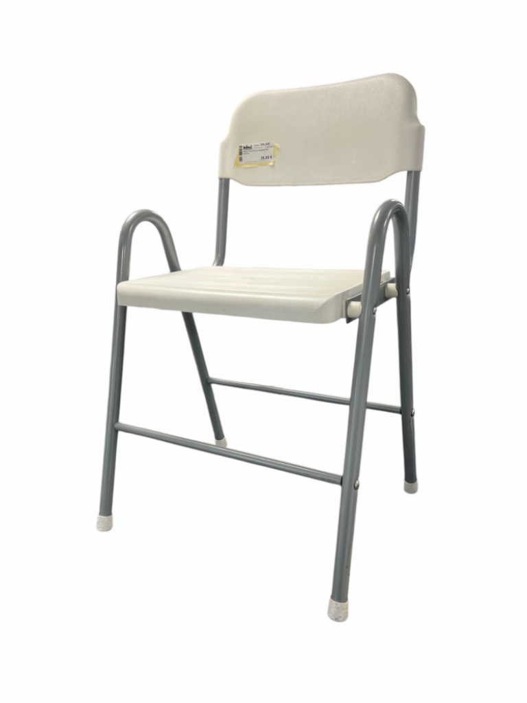 Mercatopoli Sedia Pieghevole Bianca Per Anziani