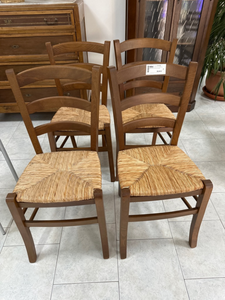 Mercatopoli Sedie Seduta Paglia (4 pezzi)