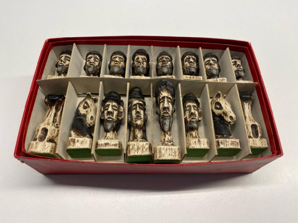 Mercatopoli Set Personaggi Scacchiera Legno