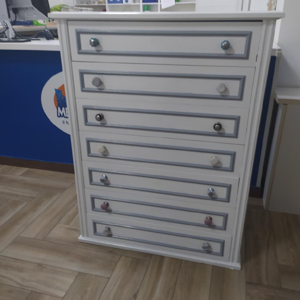 Mercatopoli Settimino Bianco/Grigio L85 H110 P54