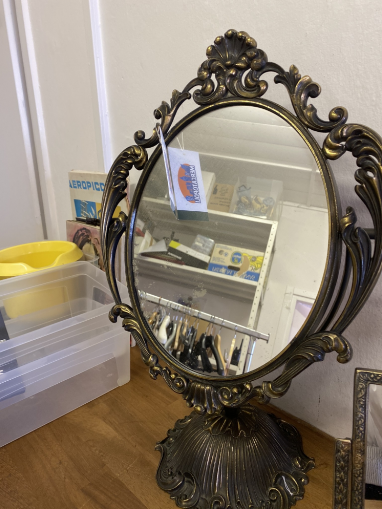 Mercatopoli Specchio Con Base Ottone