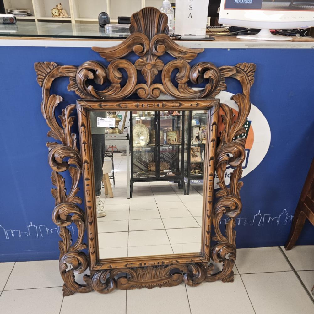 Mercatopoli Specchio Legno Lavorato 85x125cm