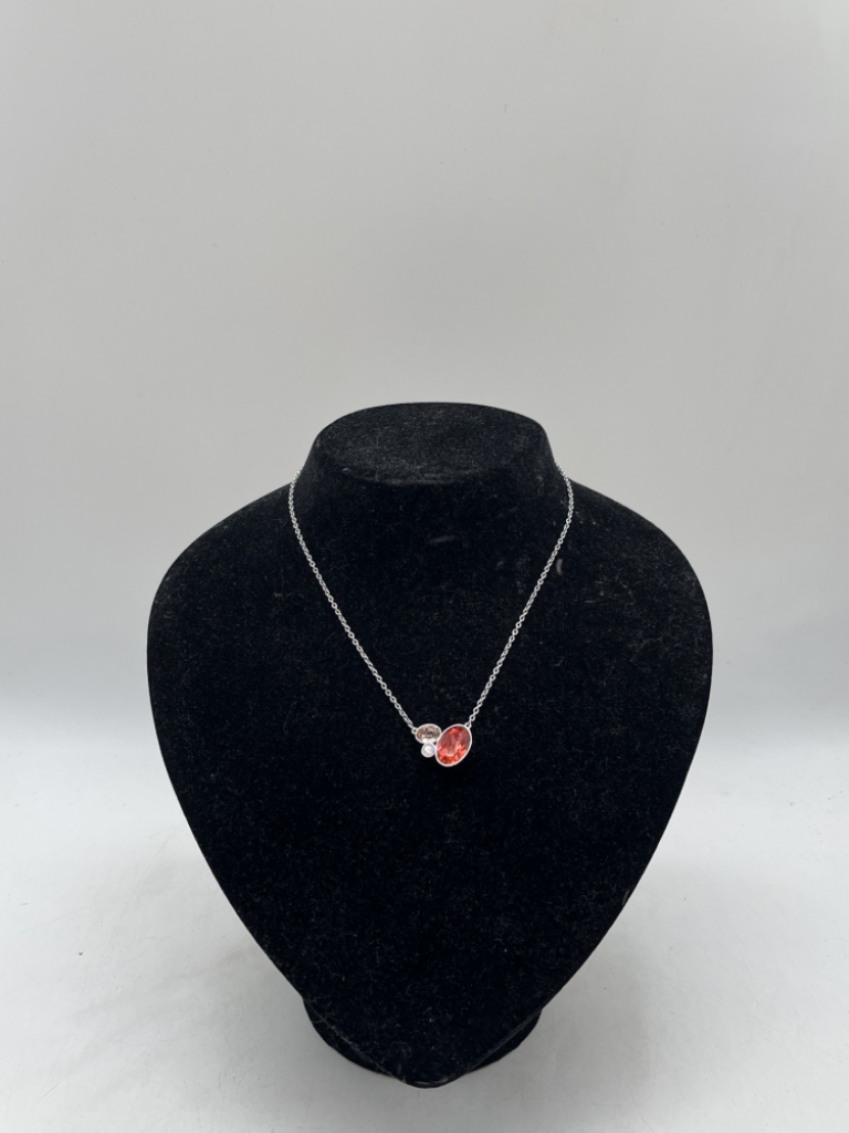 Mercatopoli Swarovski Collana Ciondolo Rosso