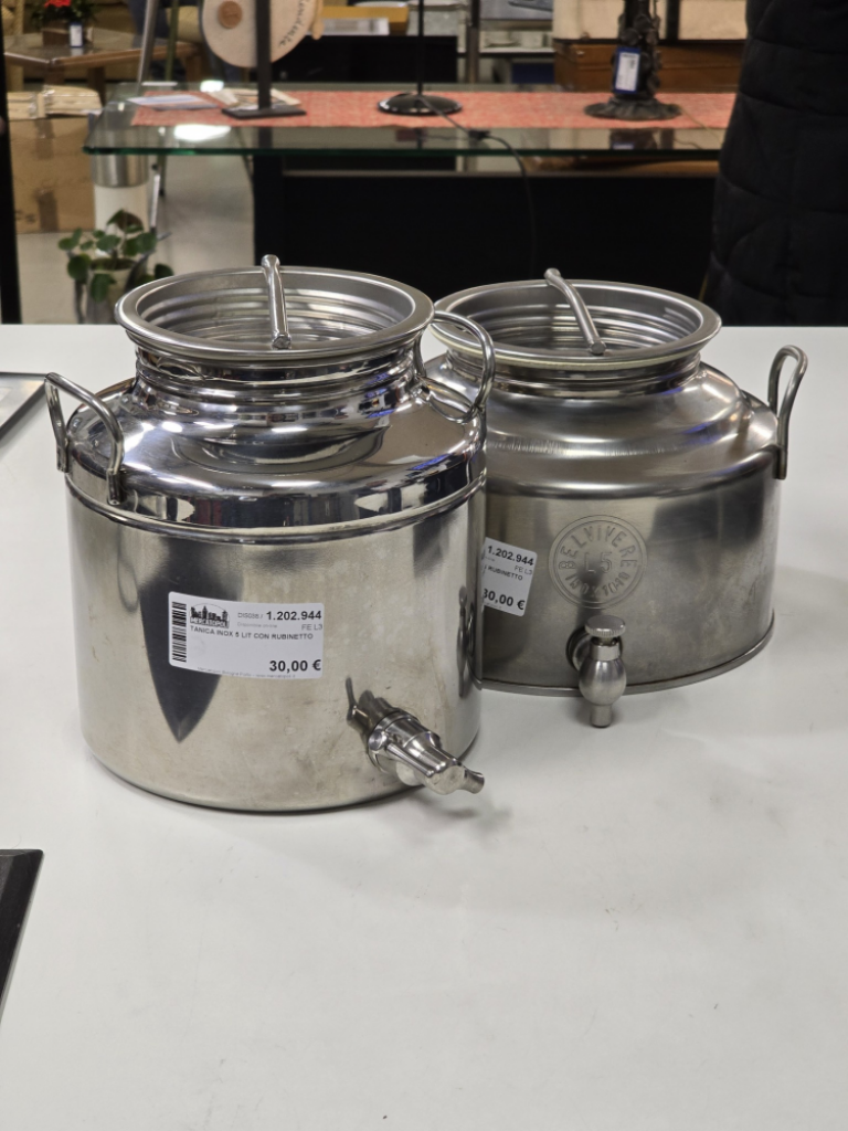 Mercatopoli Tanica Inox 5 Lit Con Rubinetto