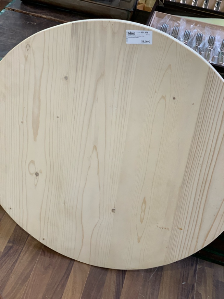 Mercatopoli Tavola Tonda Legno Per Impastare Cm 90