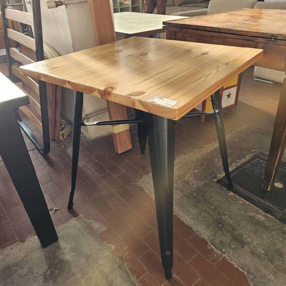 Mercatopoli Tavolino Legno Gambe Metallo