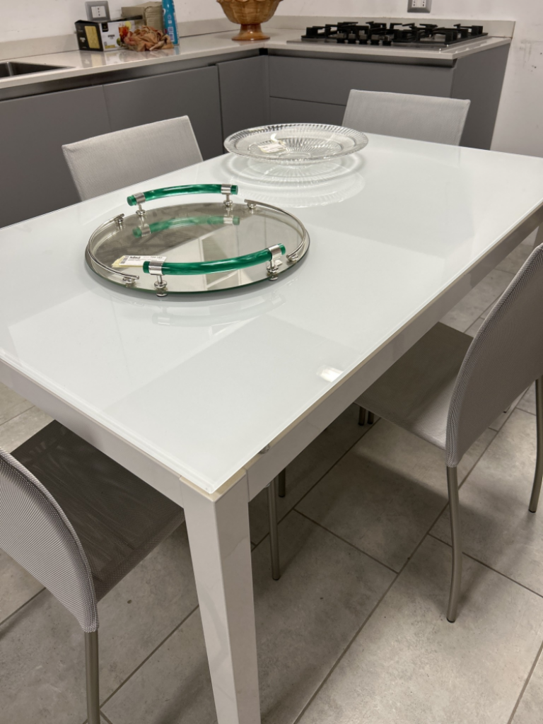 Mercatopoli Tavolo Allungabile Piano Vetro