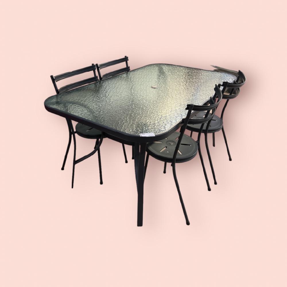 Mercatopoli Tavolo Da Esterno Piano Vetro