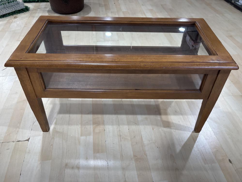 Mercatopoli Tavolo Vetrina Noce 90x45x46