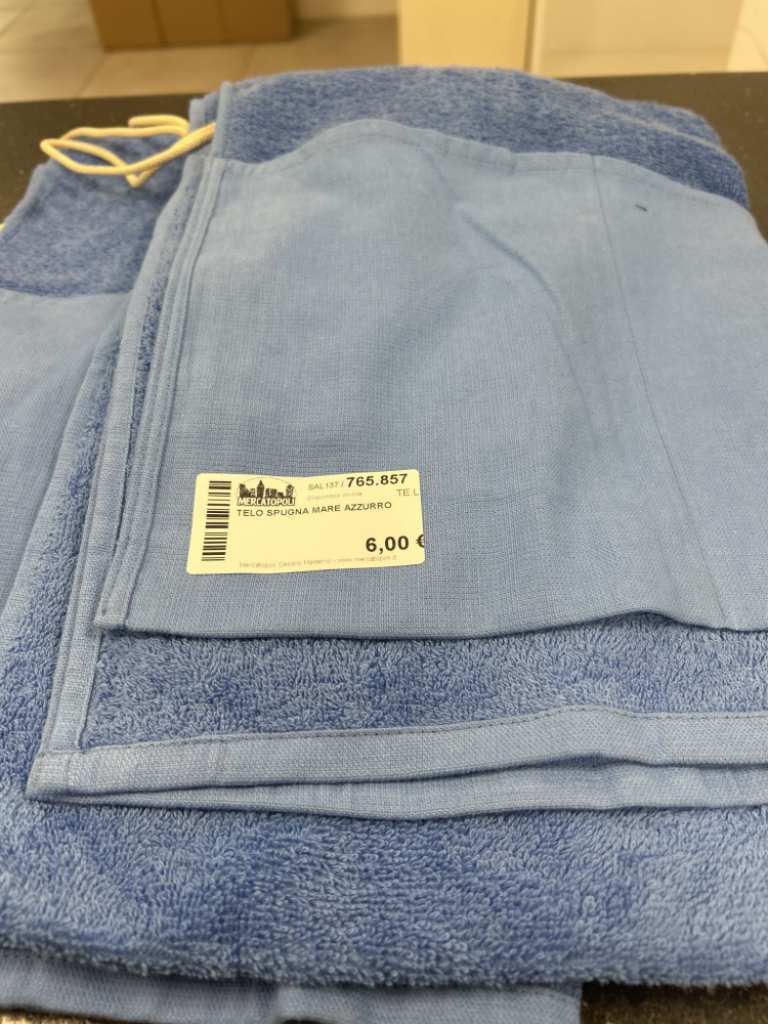 Mercatopoli Telo Spugna Mare Azzurro