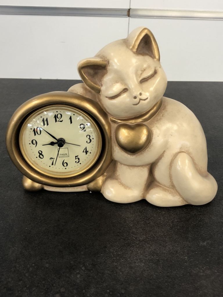 Mercatopoli Thun Orologio Gatto Beige Lungo 18 Cm