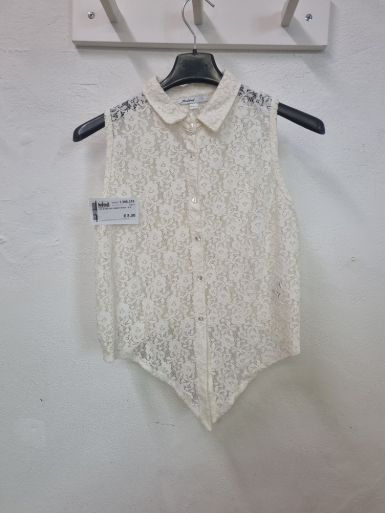 Mercatopoli Top Subdued Pizzo Panna Tg M