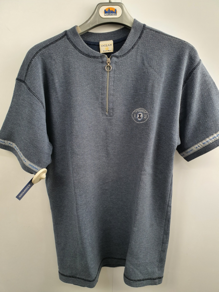 Mercatopoli Tshirt Blu Ocean Uomo Vintage 90 Tg L