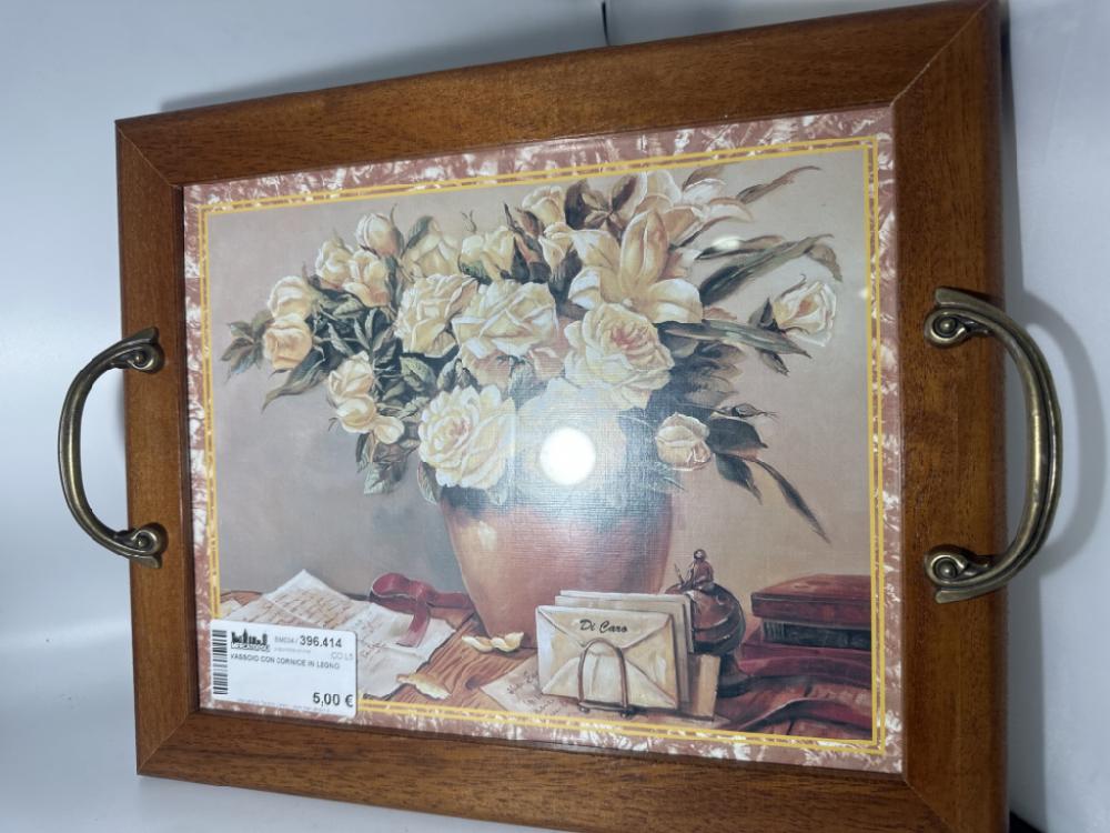 Mercatopoli Vassoio Con Cornice In Legno