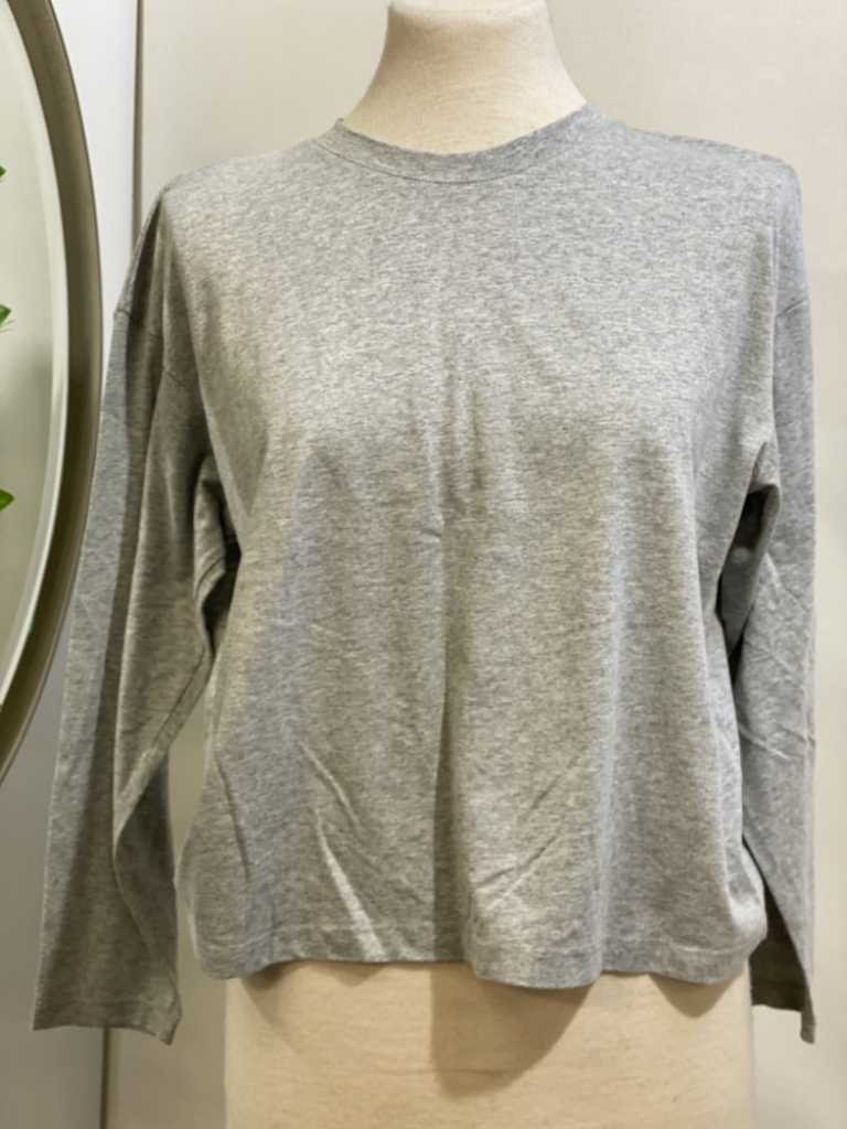 Mercatopoli MERCI Maglia Girocollo Grigia Over Donna Tu