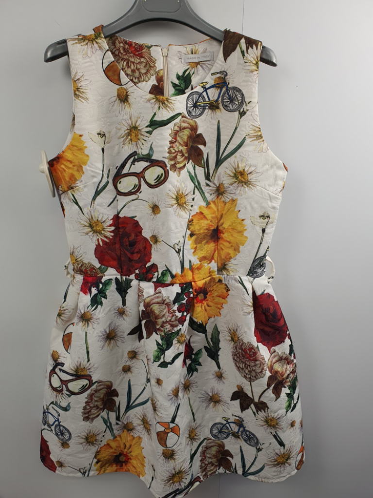 Mercatopoli Miniabito Bon Bon Bianco Fantasia Garden Estivo