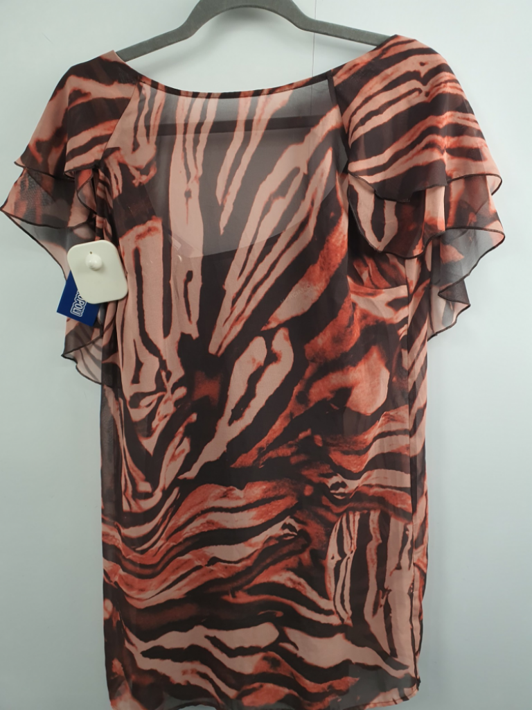 Mercatopoli Miniabito Guess Marciano Voile Jungle Rosa Nero Tg S Sottoveste Nero