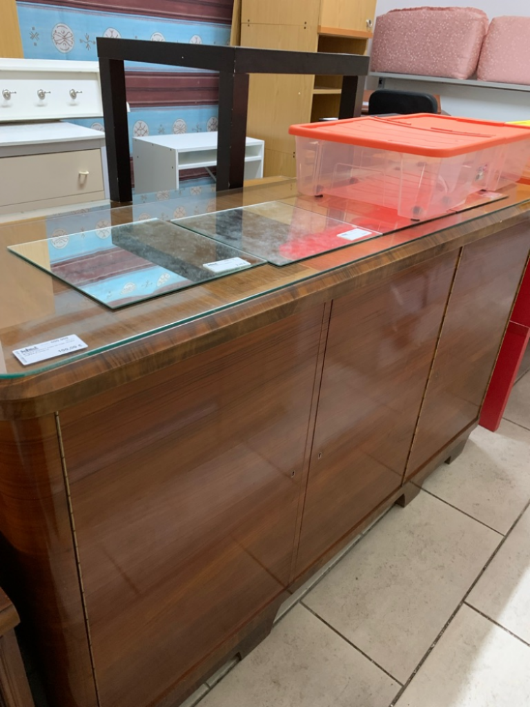 Mercatopoli Mobile Buffet Anni 50 Con Vetro Sopra E Chiave