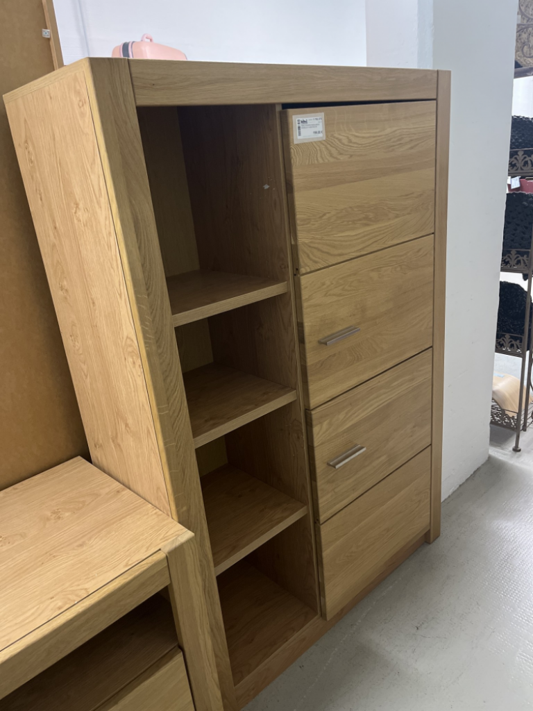 Mercatopoli Mobile Rovere parzialmente massello H 140x37x96 Cm