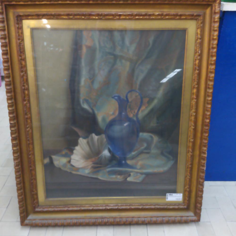 Mercatopoli Natura Morta Vaso Conchiglia Firma Giovanni Lo Castro Cm 60x73