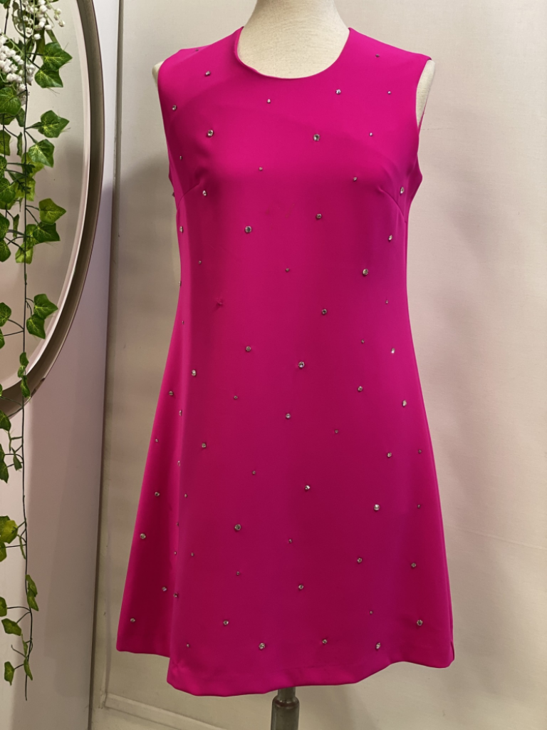 Mercatopoli NO SECRETS Milano Vestito Fuxia Elettrico Con Brillantini Donna Tg 44