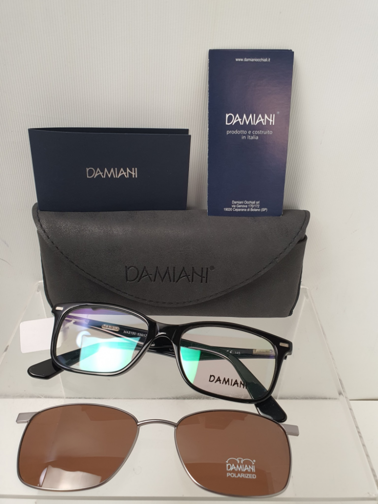 Mercatopoli Occhiali Vista Lente Neutra clip Sole Damiani Uomo Mod 119