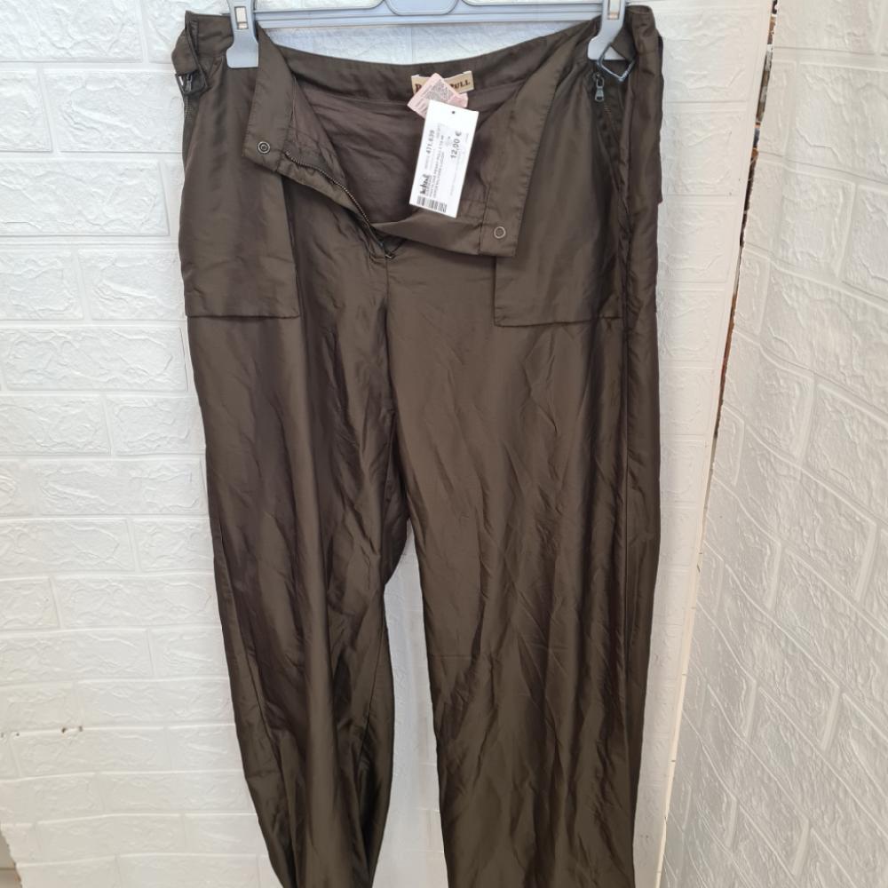 Mercatopoli Pantalone Penny Pull D Tg 46 Verde Militare Lucido