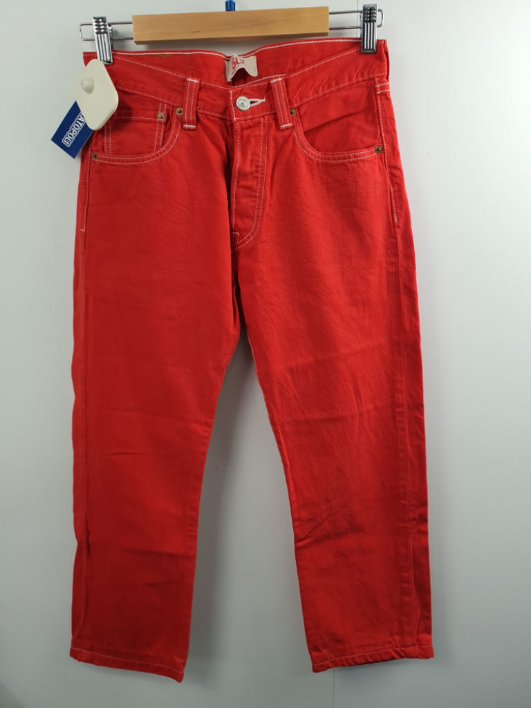 Mercatopoli Pantalone Rosso Levis 501 Tg W29 Veste 42/44 It Cotone