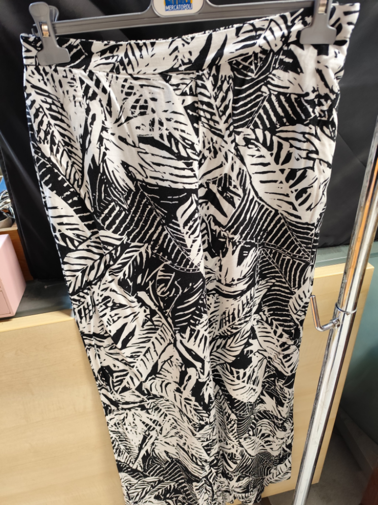Mercatopoli Pantaloni Bianchi E Neri Fantasia Ovs Tg Xl