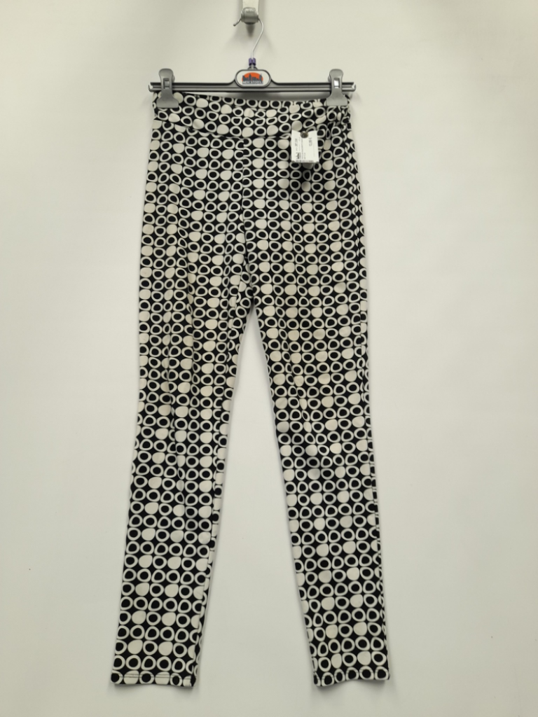 Mercatopoli Pantaloni Rinascimento D Bianco Neri Tg.xs