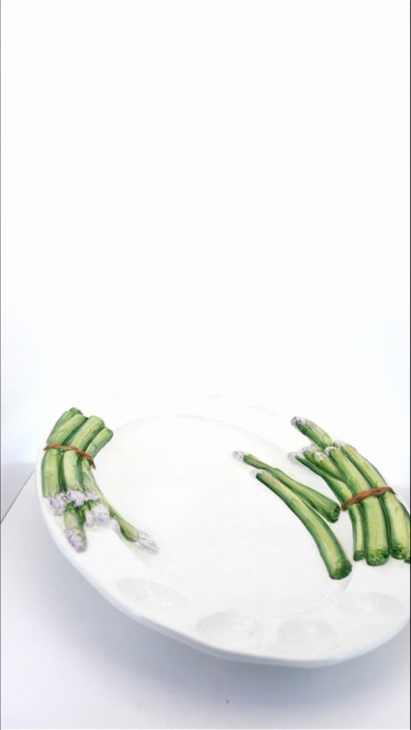 Mercatopoli Piatto Ovale Da Portata Uova E Asparagi Ca 45cm Legg Imperf