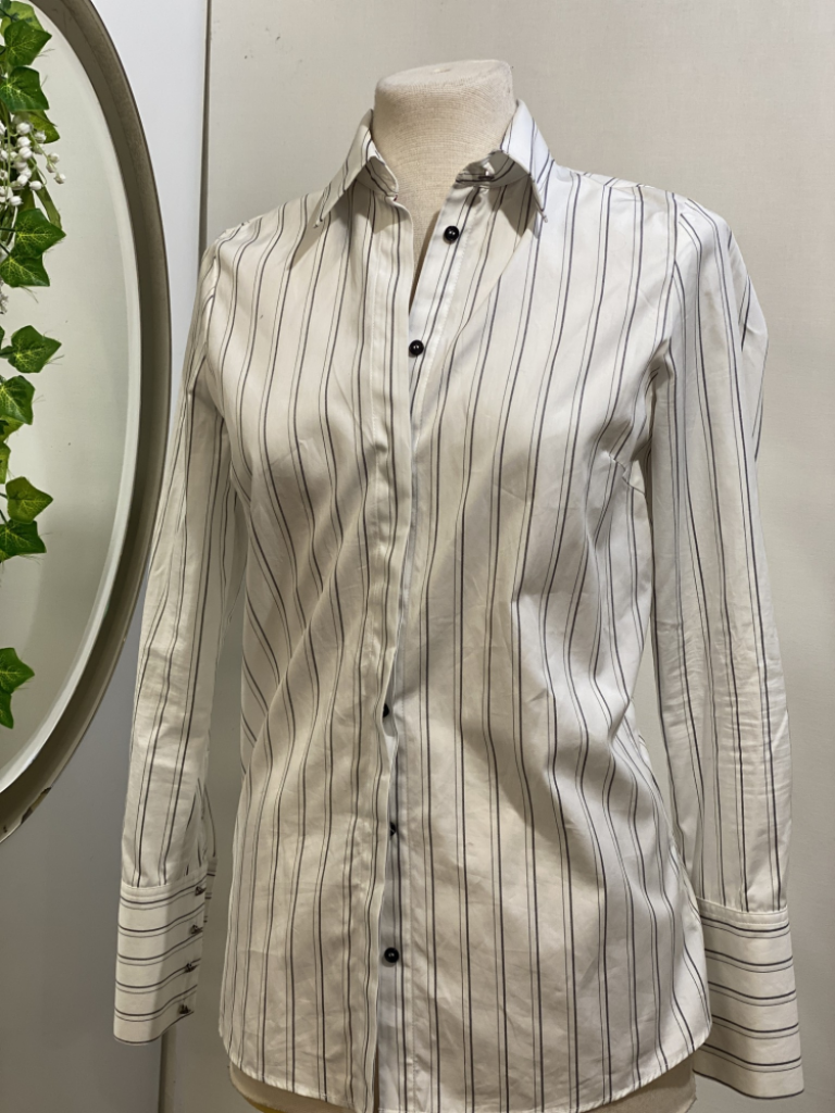 Mercatopoli PINKO Camicetta Bianca Rigata Donna Tg 44