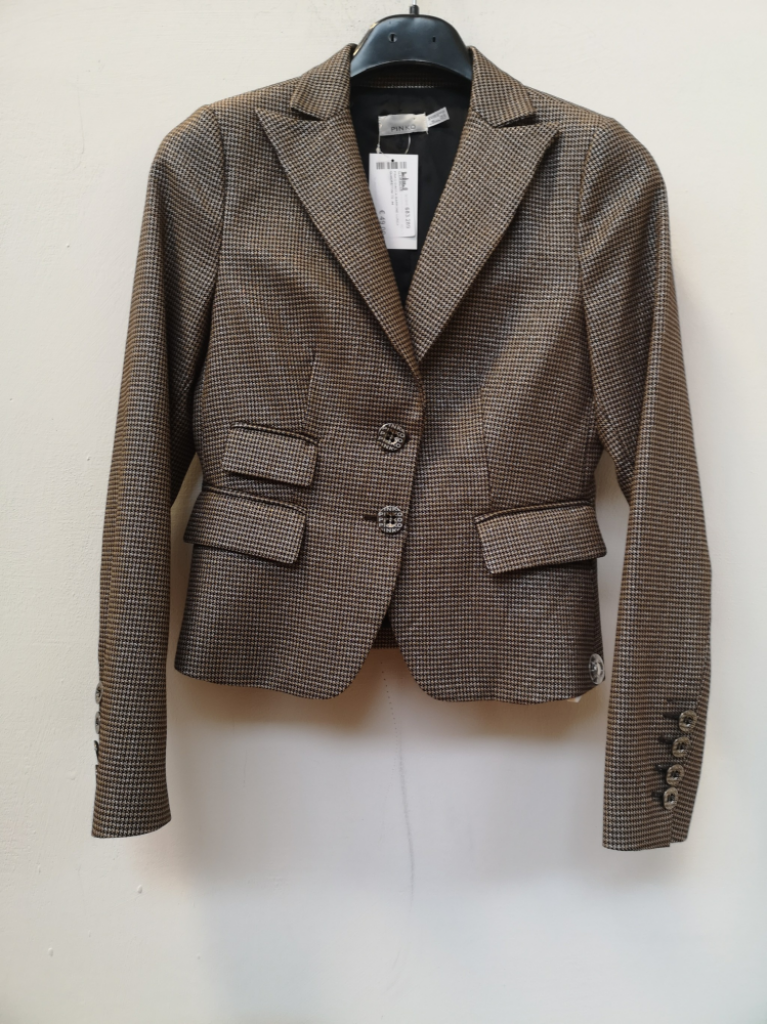 Mercatopoli PINKO Giacca Marrone Lurex Quadrettini Tg. 44