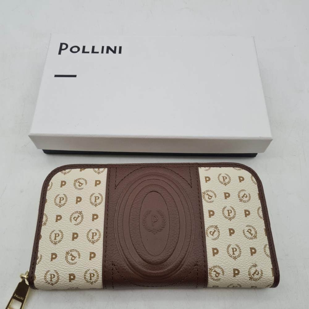 Mercatopoli Portafoglio Pollini Beige Marrone Nuovo Scatola