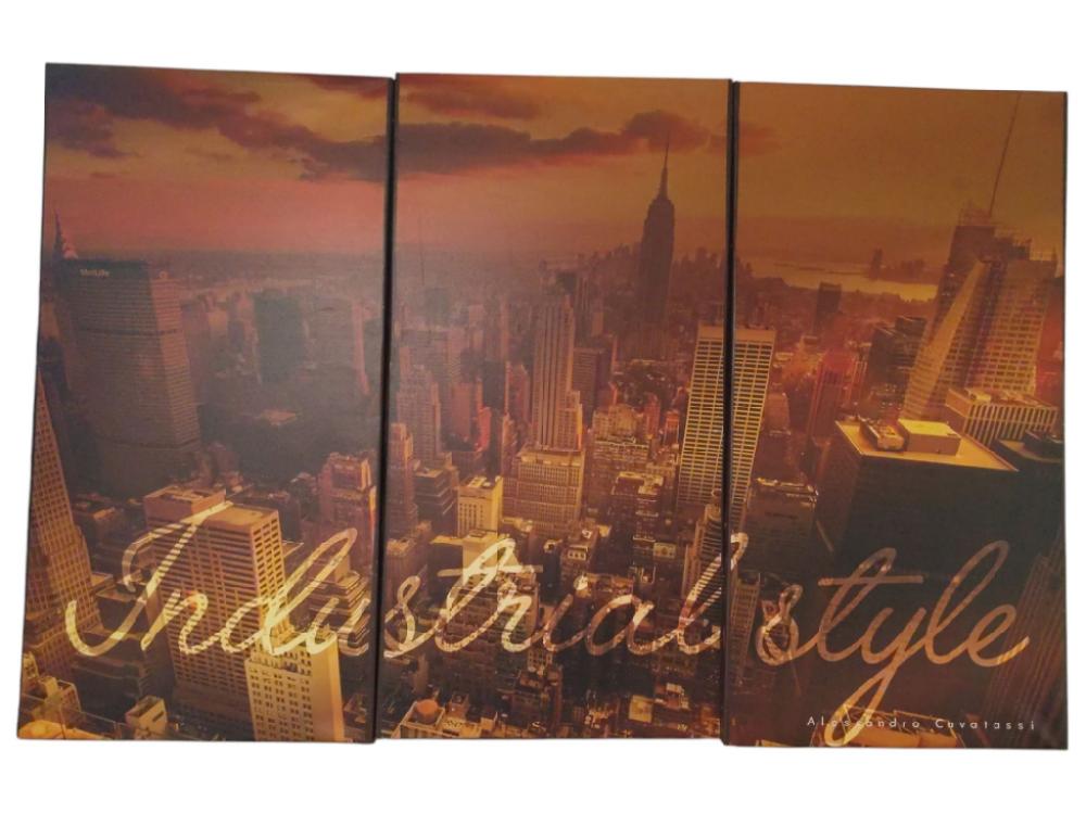 Mercatopoli Poster Trittico New York Stampa Su 3 Tele