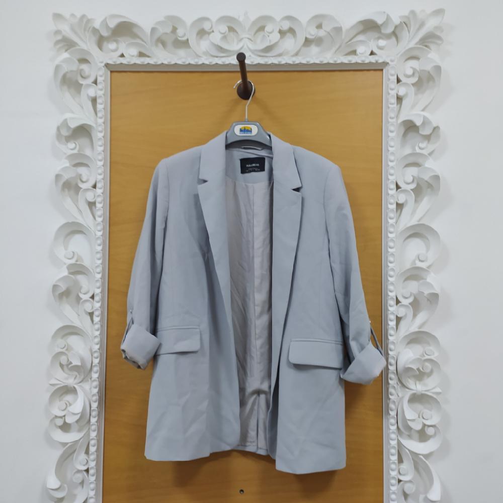 Mercatopoli Pull&bear Spolverino Blazer Grigio Perla D/L