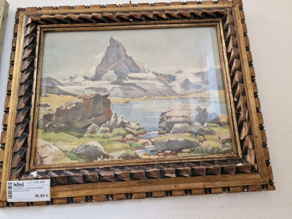 Mercatopoli Quadretto Cornice In Legno Sogg Montagna