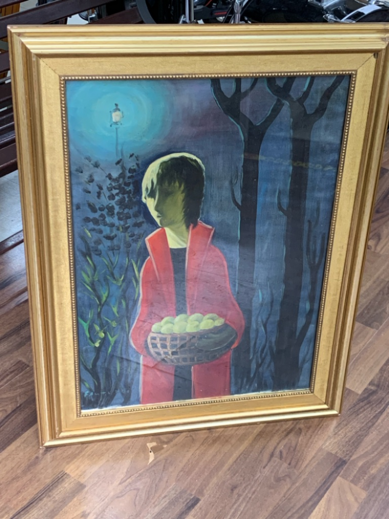 Mercatopoli QUADRO FANTUZZI DONNA CESTINO FRUTTA 6X86 TELA 50X70W