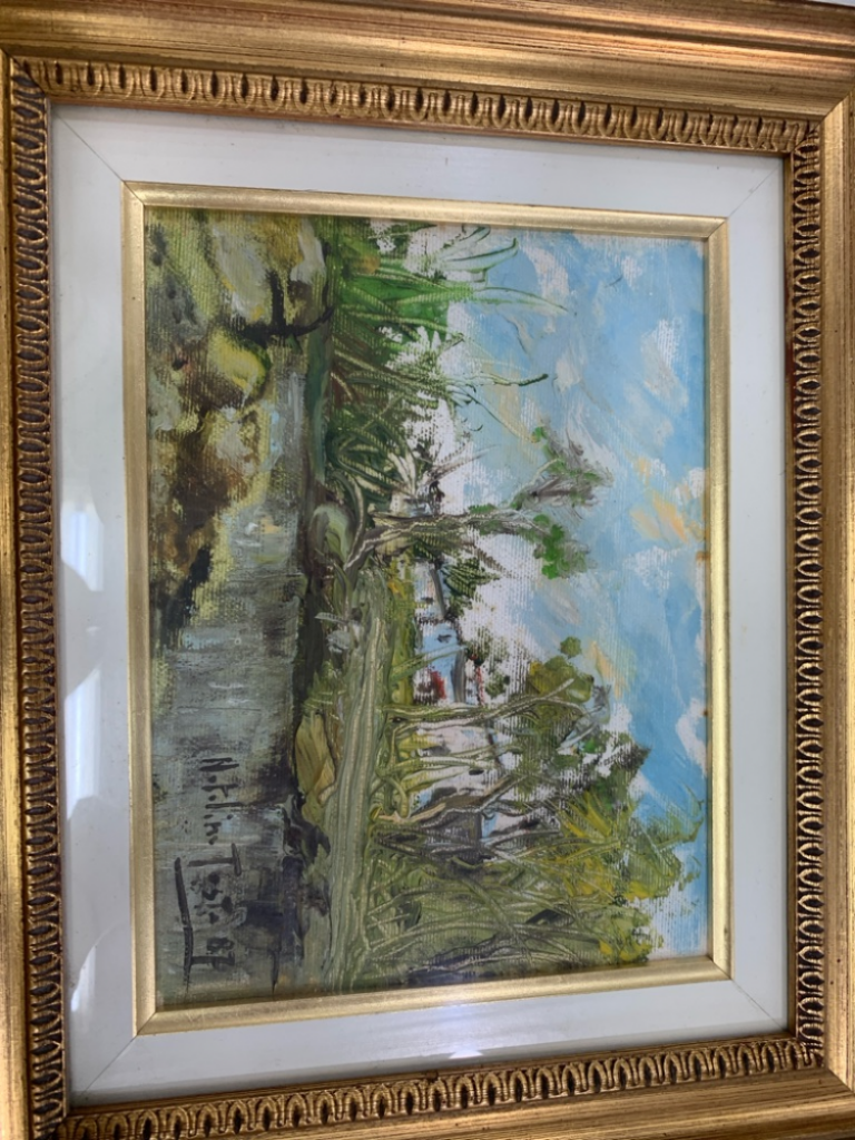 Mercatopoli QUADRO NATALINO TESTA RUSCELLO OLIO 1987 CASERTA 38X32 W