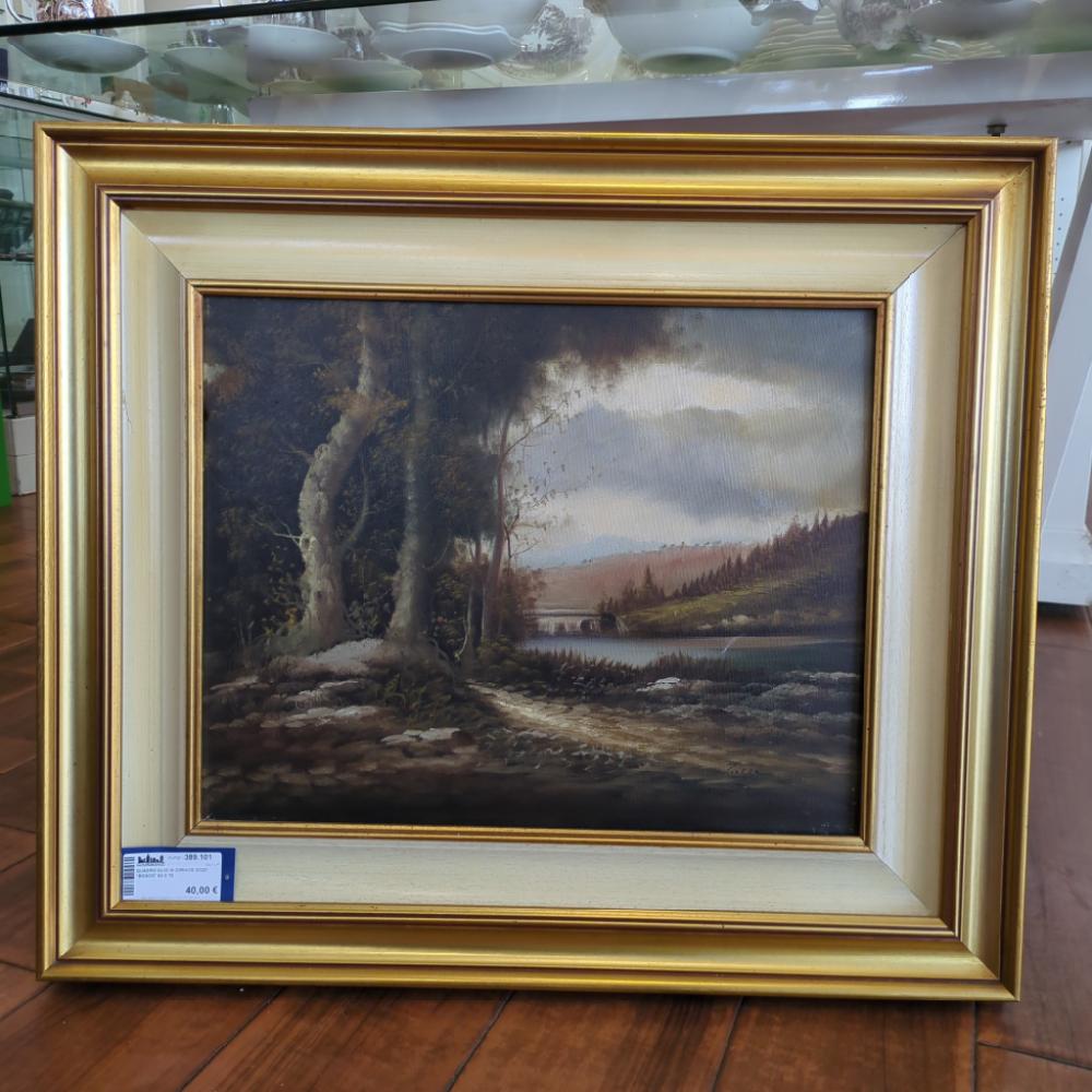 Mercatopoli Quadro Olio In Cornice Zozzi "bosco" 63 X 73