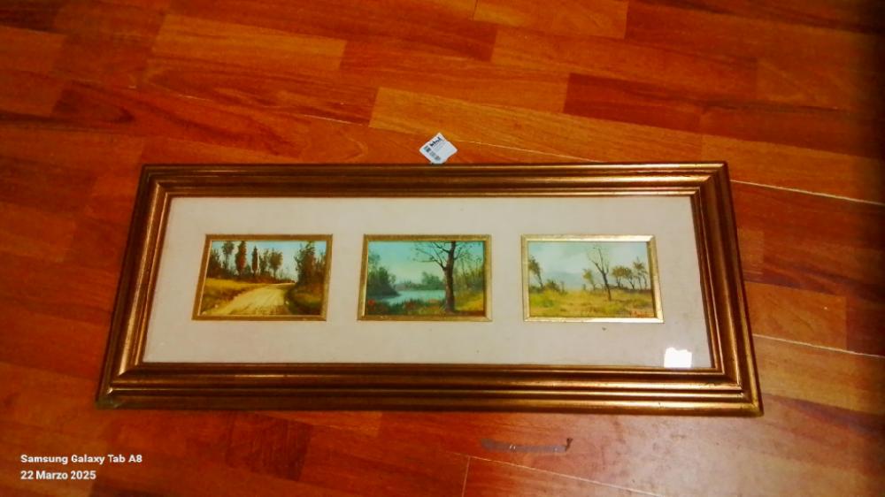 Mercatopoli Quadro Orizzontale Con 3 Piccoli Oli Stoduti 65 X 23