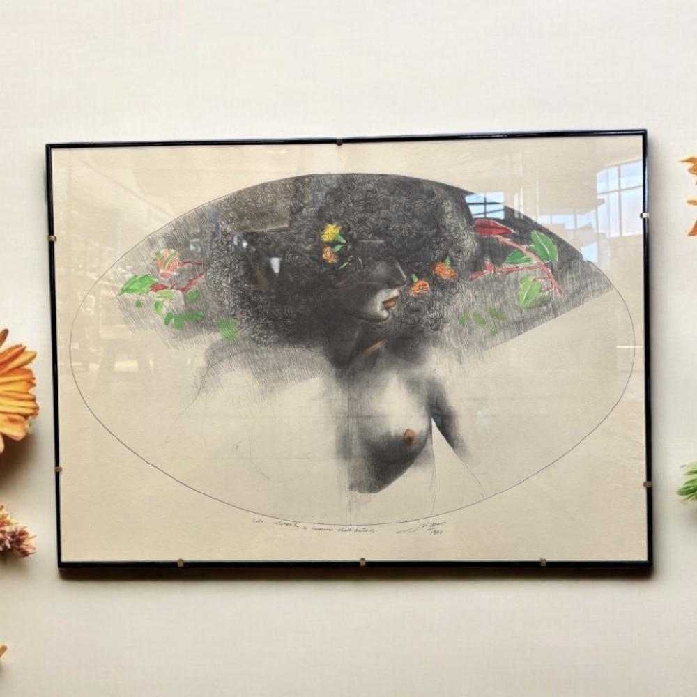 Mercatopoli QUADRO PROVA D'AUTORE SCIAME' NUDO DONNA