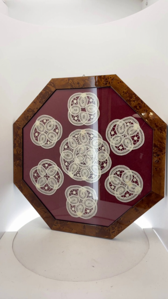 Mercatopoli Quadro / Vassoio Ottagonale D44cm Cornice Radica Leggimperf