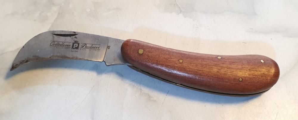 Mercatopoli Roncola Professionale 20cm Coltellerie Paolucci Manico Legno