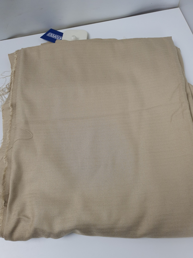 Mercatopoli Scampolo Di Cotone Trama Spinata Caffelatte 250x320 Cm